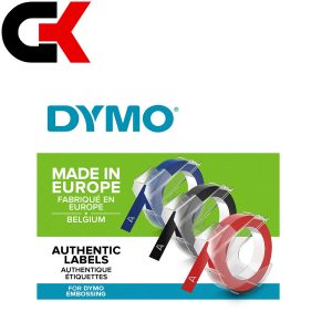 Cuộn nhãn dập nổi Dymo (EM) nhựa PE 9mm x 3m – Màu xanh lá